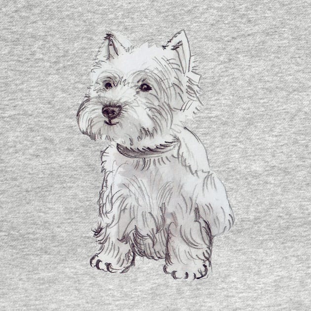 Sitting West Highland white terrier by sinemfiit